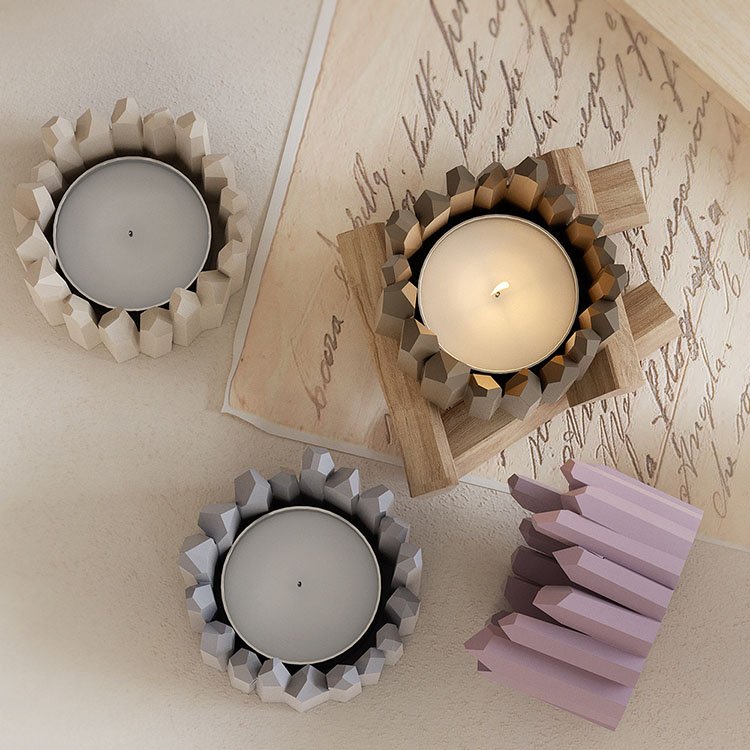 Crystal Cluster Storage Box Silicone Mold Aromatherapy Gypsum Candle Holder Candle Cup Ornament Silicone Mold Home Decoration