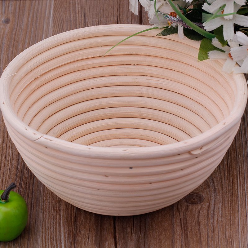 Round basic light yellow cake mold bread proofing basket rattan healthy rattan basket bread