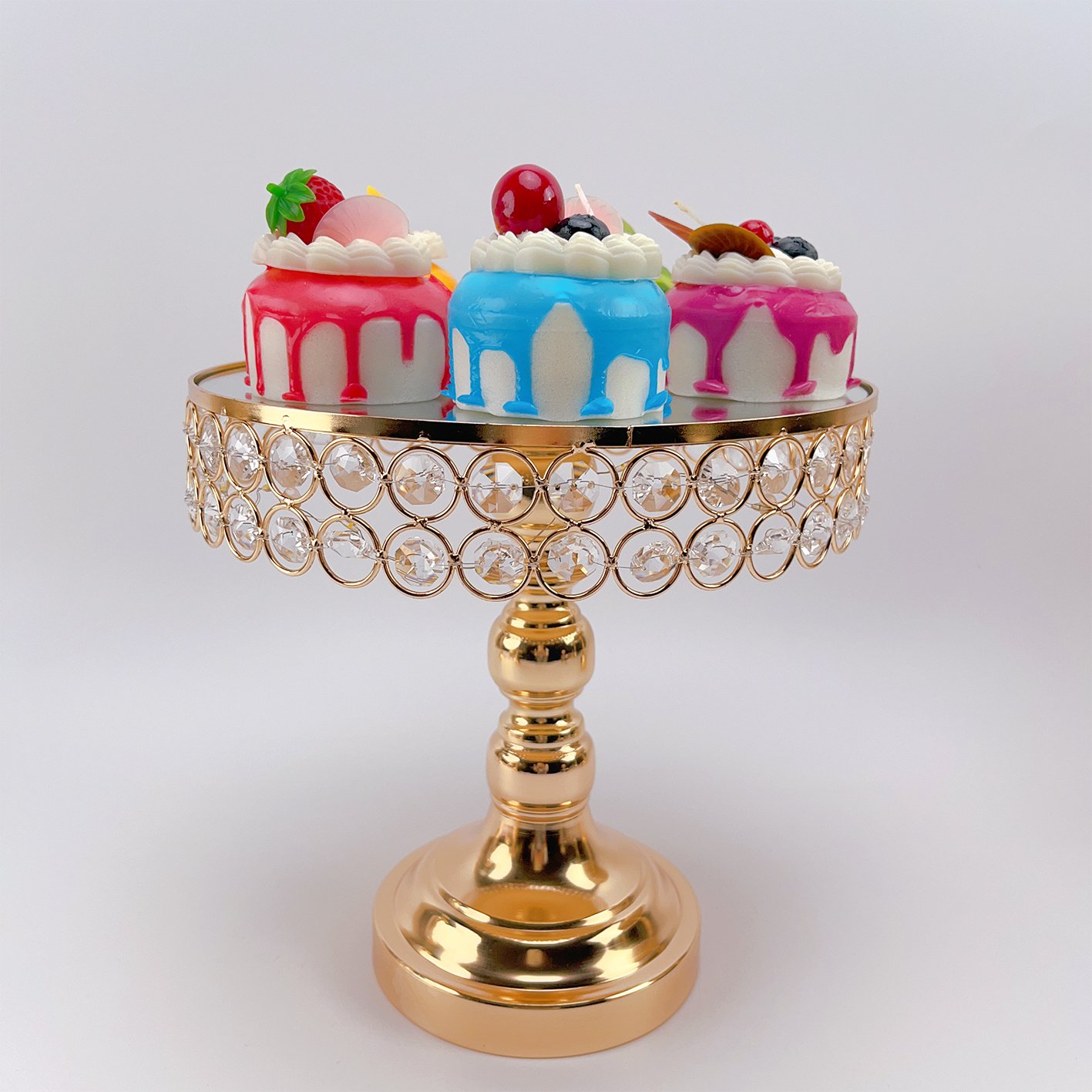 Wholesale Crystal Clear multilevel Cake Display Stands Crystal Cake Stand Riser & Wedding Centerpieces