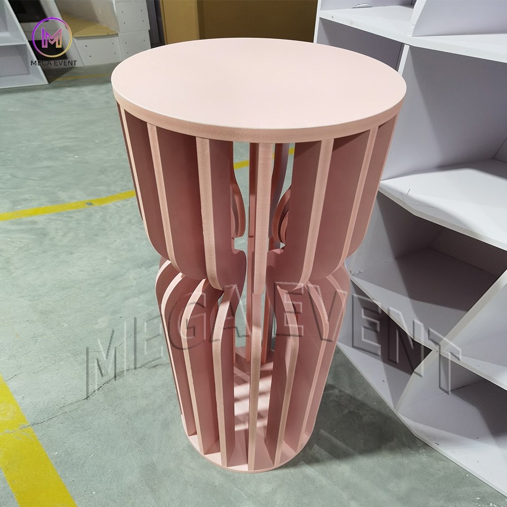 Hot sale party decorations acrylic PVC cake display stand wedding decoration backdrop stand square cake stand for baby shower