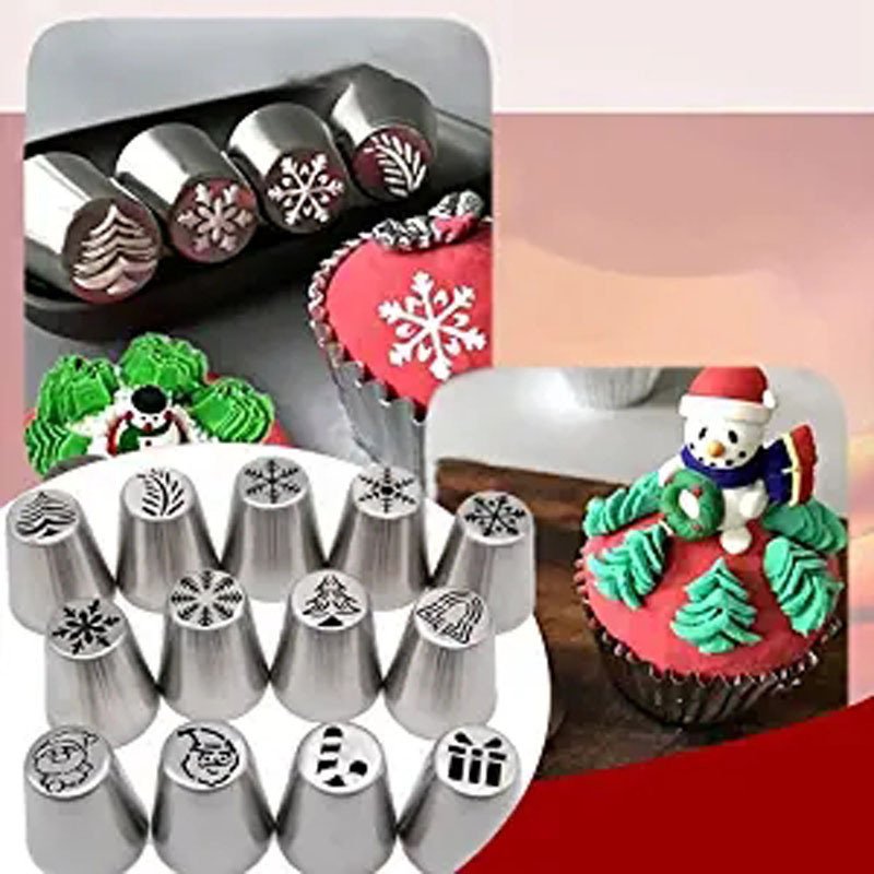 Piping Tips Cake Decorating Supplies Kit Baking Supplies Cupcake Tips for Baking Decorating Cake christmas decoration
