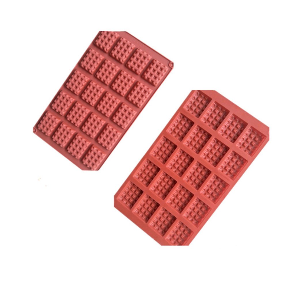 Eco-Friendly 20-Hole Chocolate Ice Grid Silicone Mold Geometry Home Baking Tools for Mousse Cake & DIY Soap for gifting