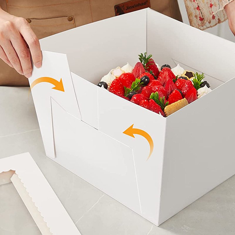 Bake packaging windowed heaven and earth lid cheesecake carton pizza box bake cake supplier