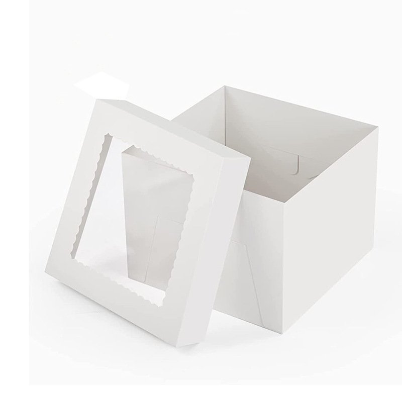 Bake packaging windowed heaven and earth lid cheesecake carton pizza box bake cake supplier