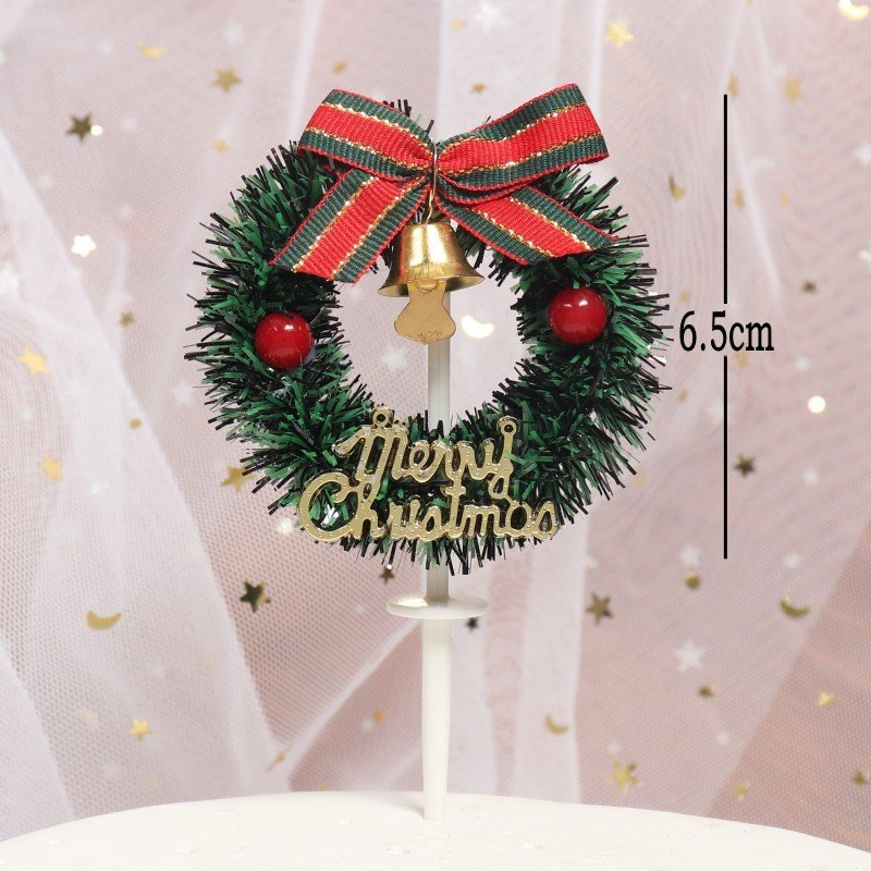 Merry Christmas Cake Decoration Christmas Tree Leaf Ornament 3D Deer Home Decor Supplie Cake Decor