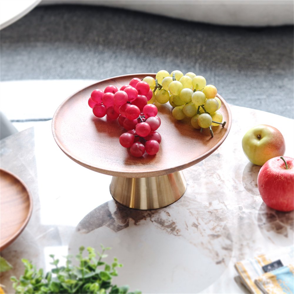 2024 New Arrival Solid Wood Light Luxury Fruit Snacks Treat Plate for Home Decor Office Desktop Decoration Fruit Plate