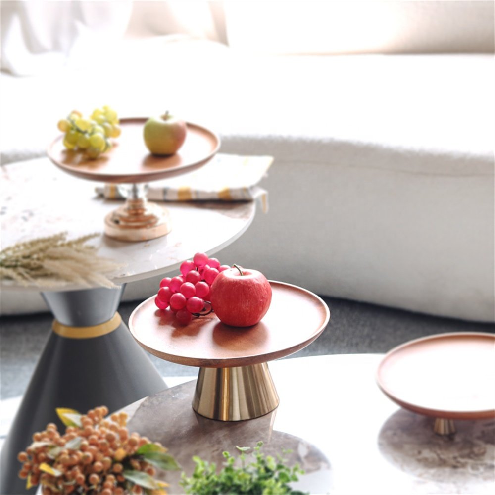 2024 New Arrival Solid Wood Light Luxury Fruit Snacks Treat Plate for Home Decor Office Desktop Decoration Fruit Plate