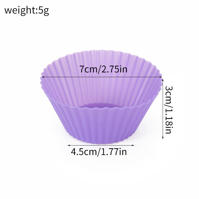 Factory Supplies Round Shaped Silicone Cake Mold Kitchen Muffin Cupcake Baking Molds