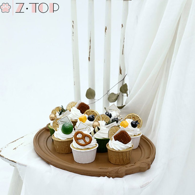 wholesale modern party and event supplies artificial fruits cupcake fake birthday cake mock up for wedding decoration