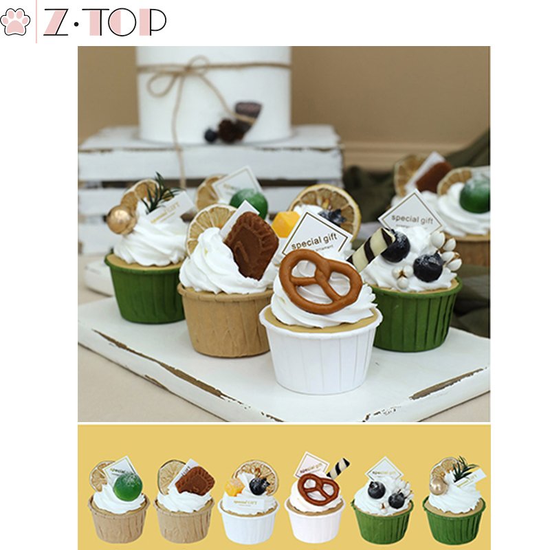 wholesale modern party and event supplies artificial fruits cupcake fake birthday cake mock up for wedding decoration