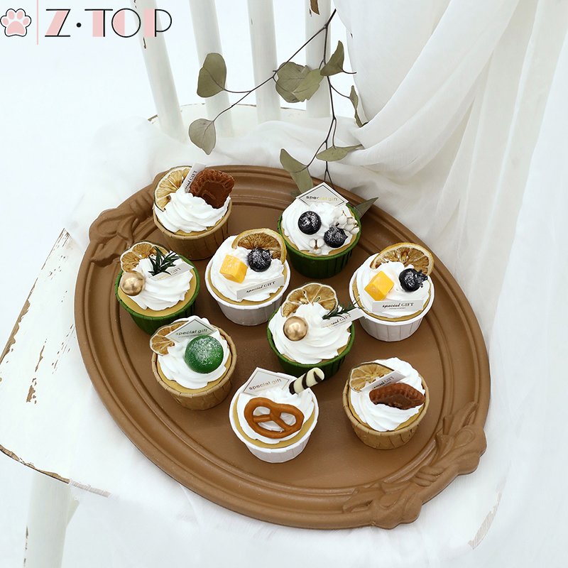 wholesale modern party and event supplies artificial fruits cupcake fake birthday cake mock up for wedding decoration