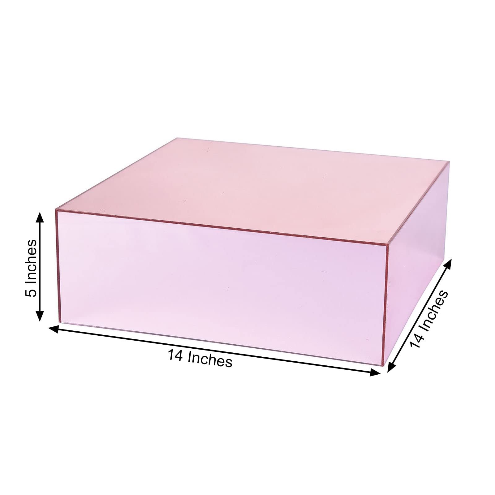 Factory wholesale Rose Gold wedding flowers cake stand halloween decor Acrylic Cake Box Stand for party supplies event decor