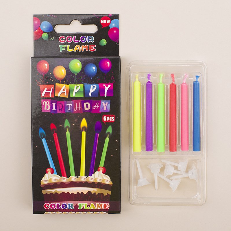 New design Colored Flame Birthday Candles Cake Accessories Amazing Happy Birthday Party Candles Eco-friendly No-toxic Candles
