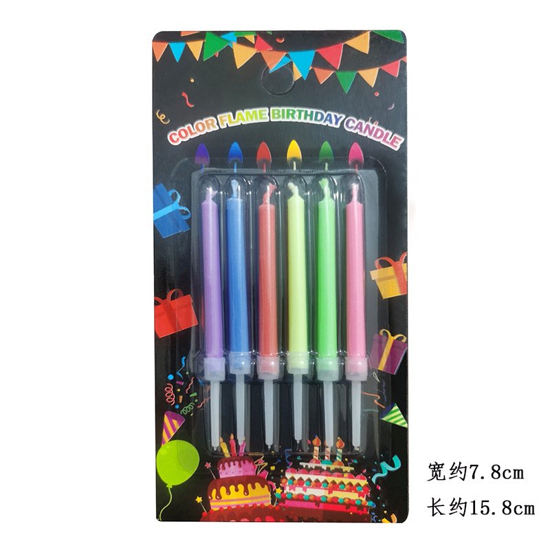 New design Colored Flame Birthday Candles Cake Accessories Amazing Happy Birthday Party Candles Eco-friendly No-toxic Candles