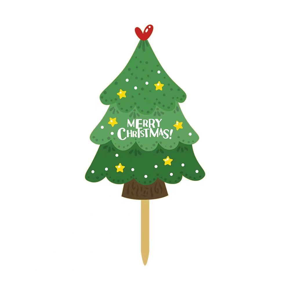 Colorful Acrylic Merry Christmas Cake Topper Decorations Christmas Cake Toppers for Party Supplies