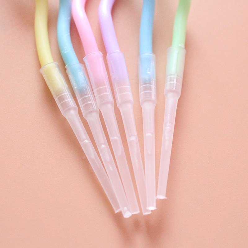 LEMON 6 Pcs Makaron Rainbow Ins Spiral Curve Cake Candle Cake Topper Valentine'S Day Wedding Birthday Party Decorations Supplies