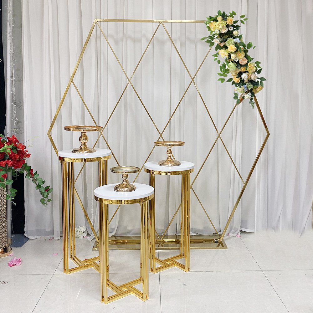 Modern Iron Round Cake Stand Display for Wedding & Birthday Events New Home Party Supply