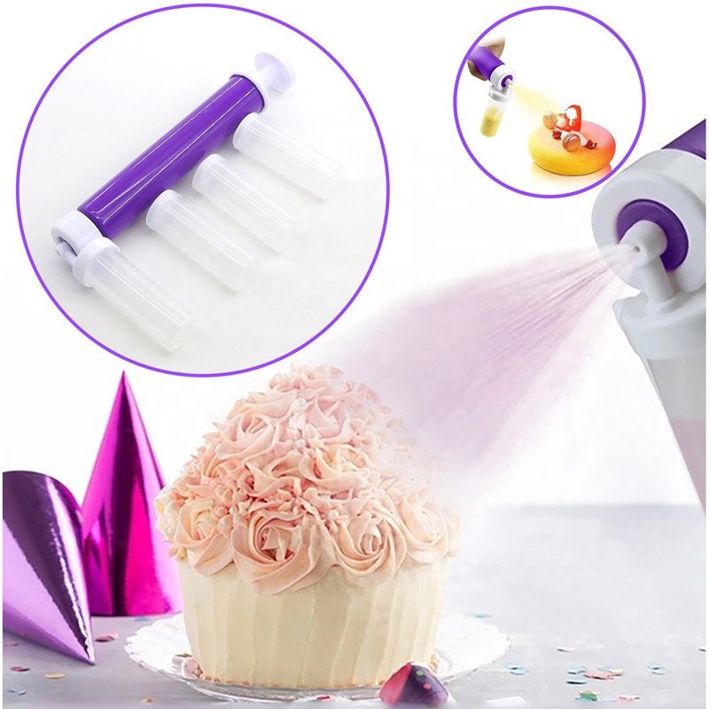 Manual Cakes Pastry Airbrush Sprayer Tool Kit Superior Quality Baking Decorating Cake Coloring Tube