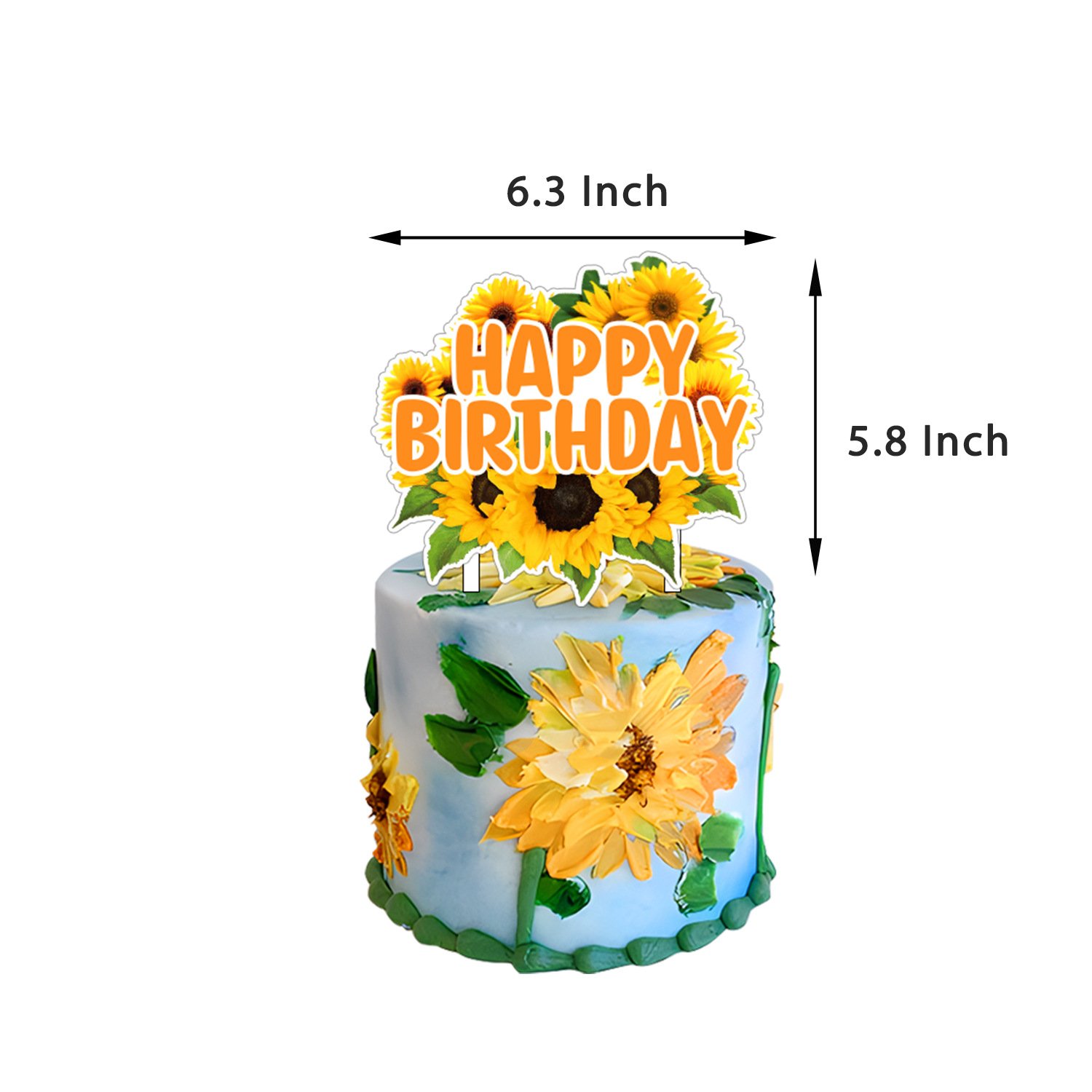 Sunflower Theme Party Balloon Set Banner Cake Topper Size Plate Spiral Swing Latex Balloon Decoration Photo Props