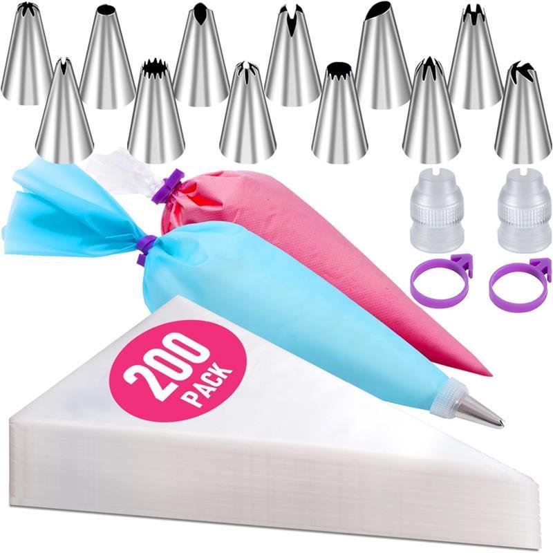 Hot Sale 125Pcs/set Stainless Steel Cake Decorating Supplies Cake Stand Turntable Piping Bag Tips Spatula Set Baking Tools Kit