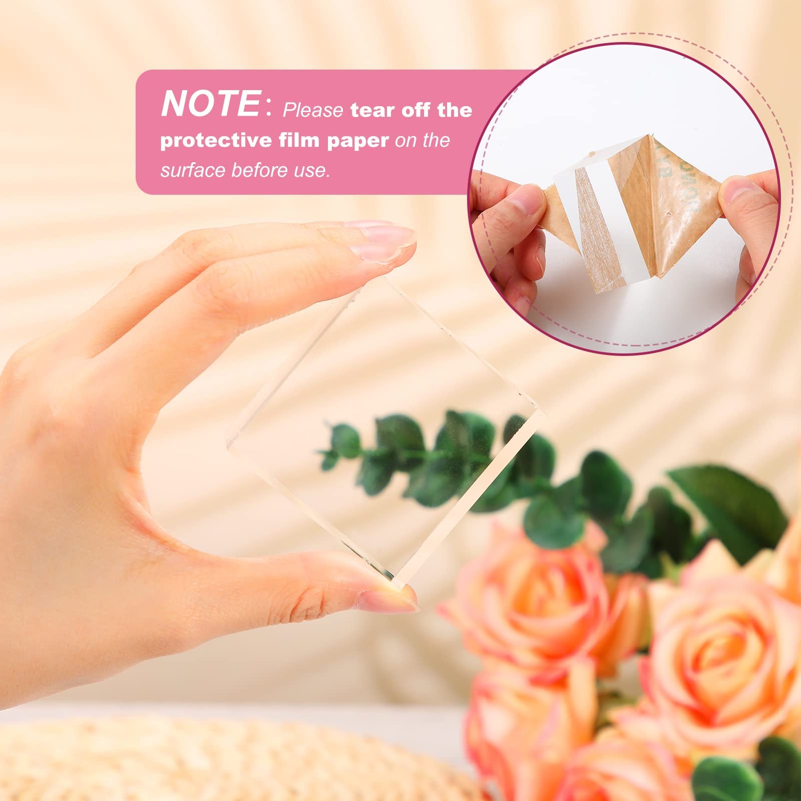 Factory wholesale 4 Pieces High Clear Cube Jewelry Showcase Acrylic Square Display Block for counter Photo Booth Props