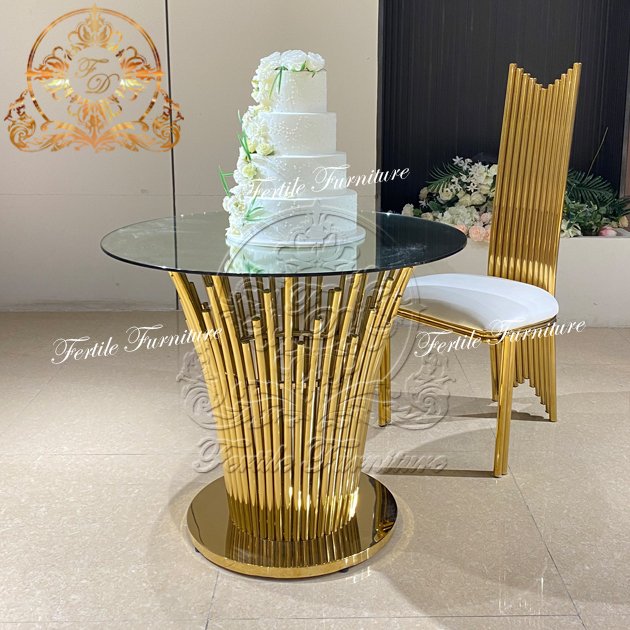 Blooming Shape Center Wedding Decoration Supplies Banquet Round Wedding Cake Table