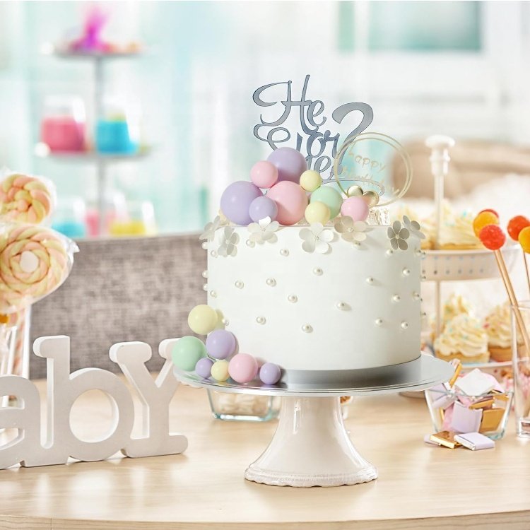 Colorful Mini Balloons Foam Balls Cake Picks Cake Topper Balls Cake Decorations for Wedding Party Birthday Supplies