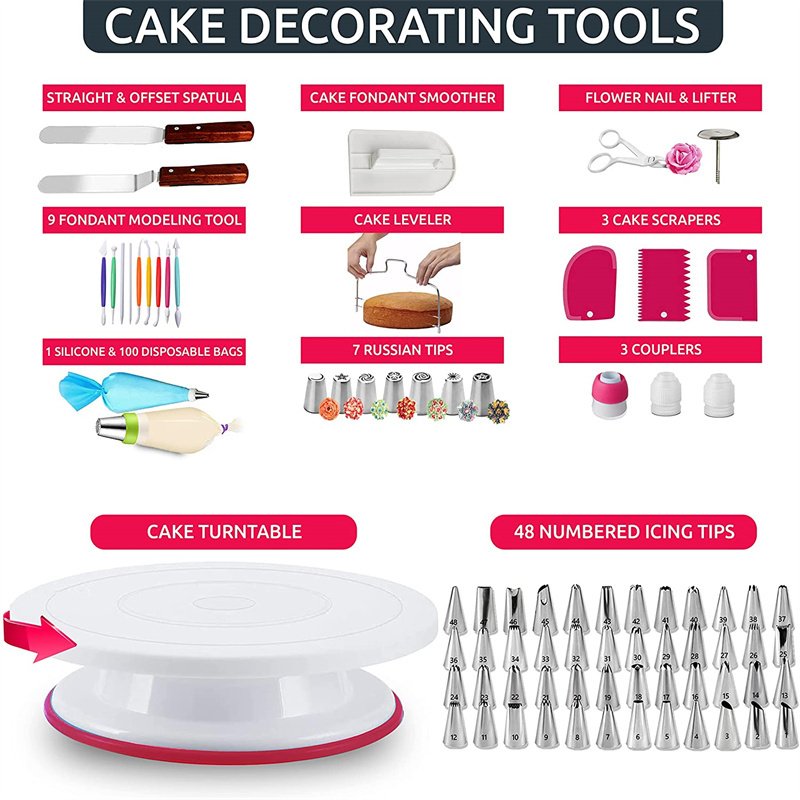 360pcs Cake Tools For Decorating Sustainable cake tools Baking Accessories cake turntable set