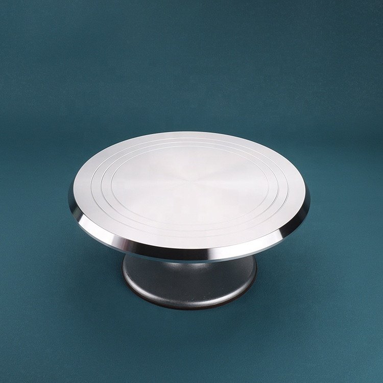 10/12 Inch Rotating Cake Turntable for Cake Decorating Aluminium Alloy Revolving Cake Stand for Cupcake Decoration