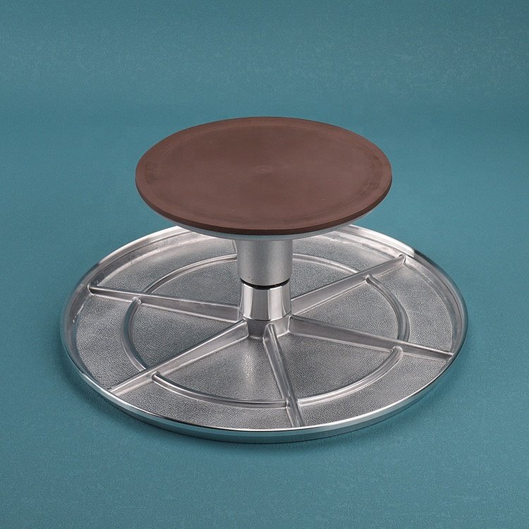 10/12 Inch Rotating Cake Turntable for Cake Decorating Aluminium Alloy Revolving Cake Stand for Cupcake Decoration