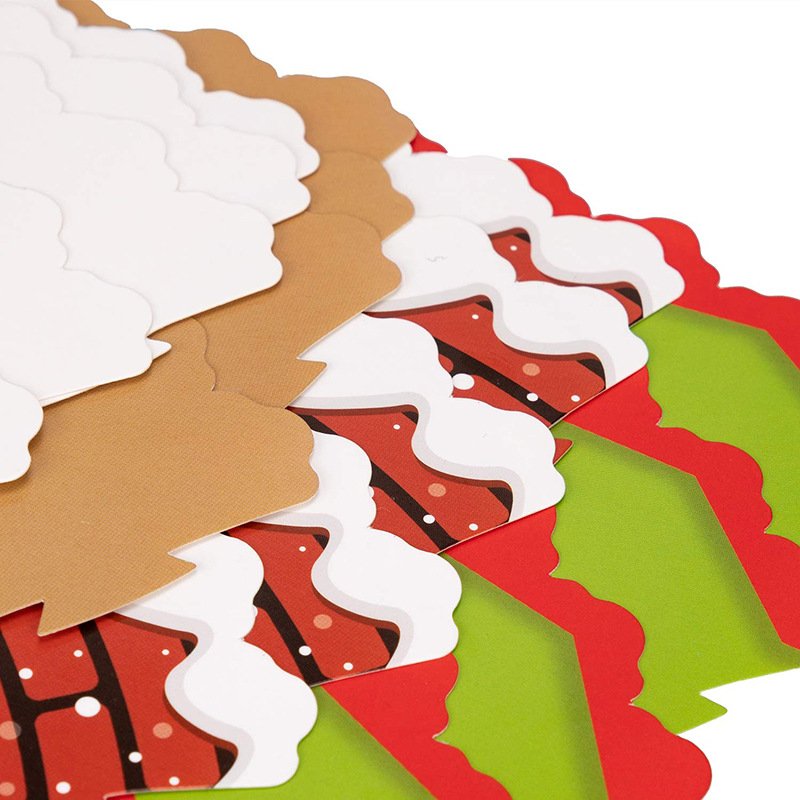 Cake Decorating Supplies Christmas Cupcake Border Christmas cupcake cup decoration Topper Paper Printed Festive Party Decoration