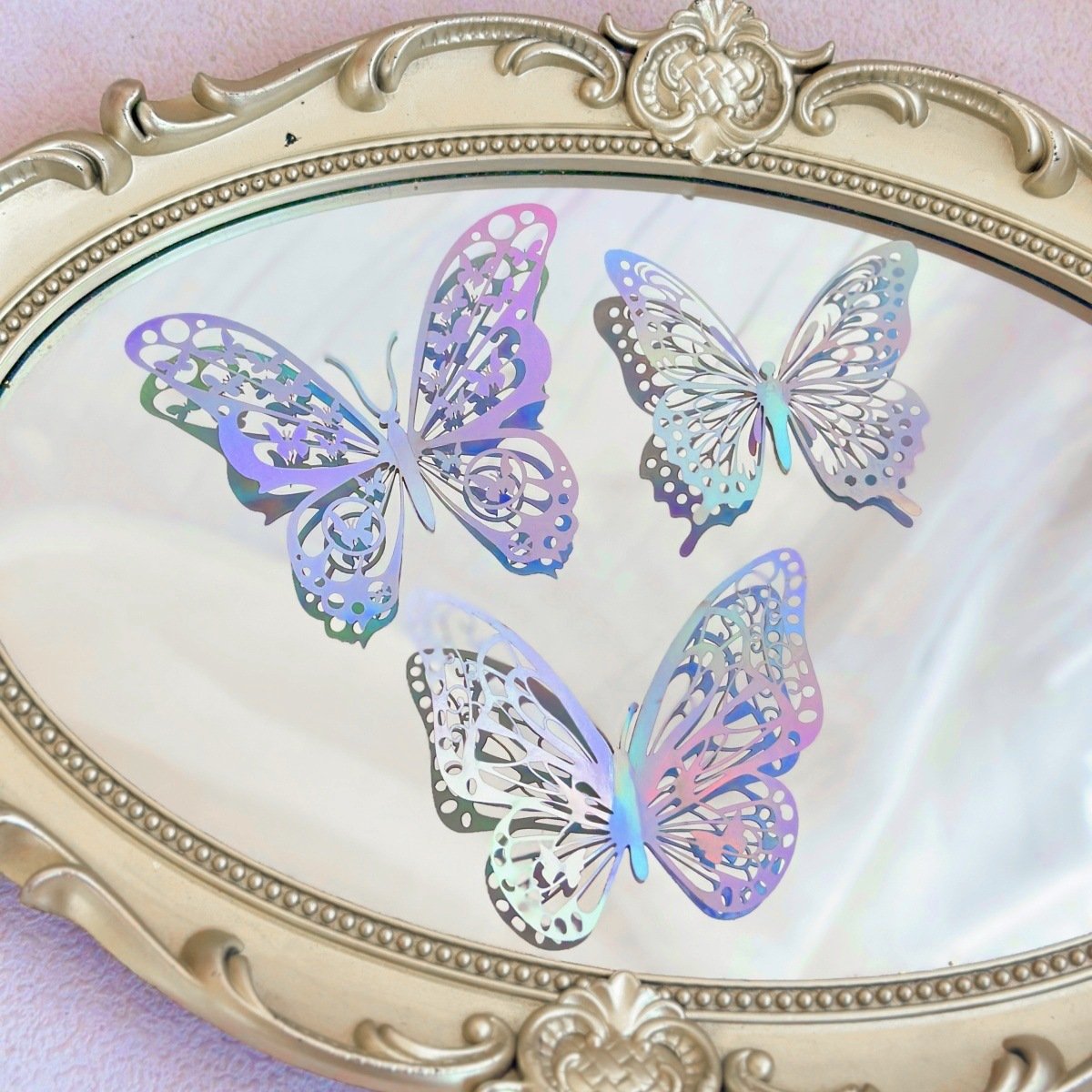 Hot Selling Hollow 3D Butterfly Background Wall Decoration happy birthday cake decoration Bouquet butterflies Cake Toppers