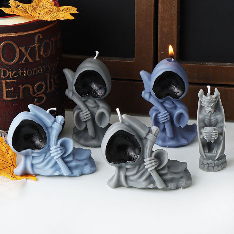 YS Wrapped Zombie Silicone Candle Mold Gypsum Ornaments Halloween Decorations Gift Casting Mould DIY Aromatherapy Candle Making