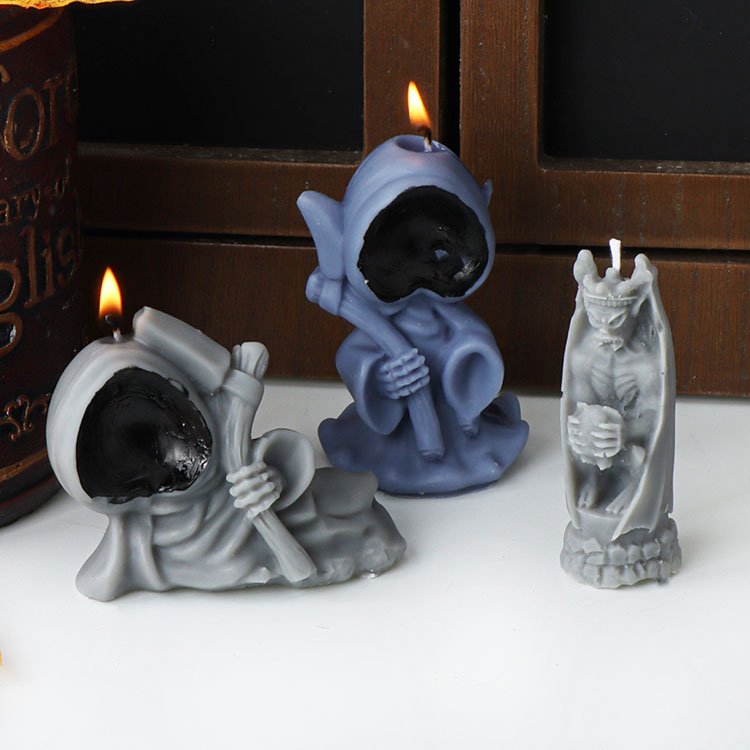 YS Wrapped Zombie Silicone Candle Mold Gypsum Ornaments Halloween Decorations Gift Casting Mould DIY Aromatherapy Candle Making