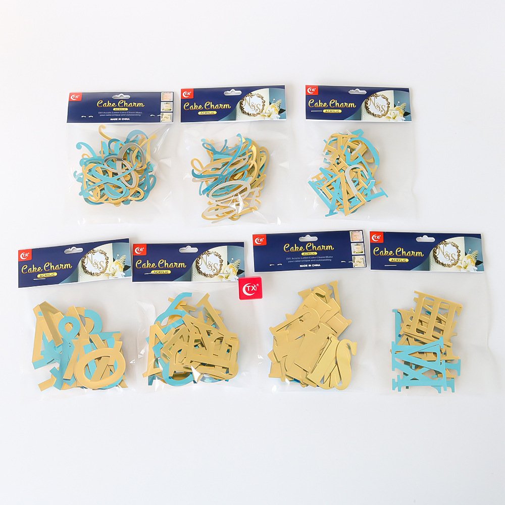 Gold Number 5cm 10cm Acrylic Cake Toppers 0-9 Number Set For Wedding Birthday Cake Decorations