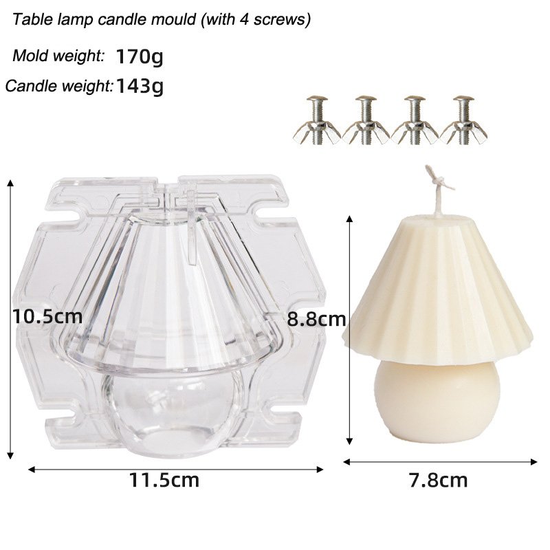 Early Riser Table Lamp Candle Acrylic Mold DIY Geometry Candle Making Soap Plastic Mould Gifts Craft Supplies Home Decor