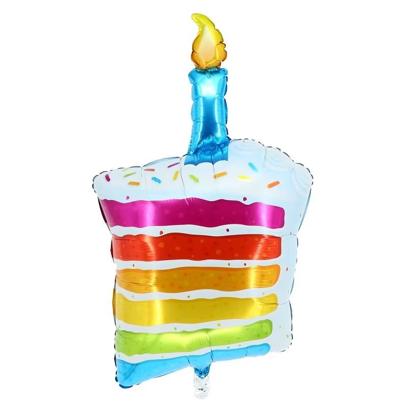 Large Birthday Cake Foil balloons Colorful Cake Inflator for children's Happy birthday kids balloons party decoration