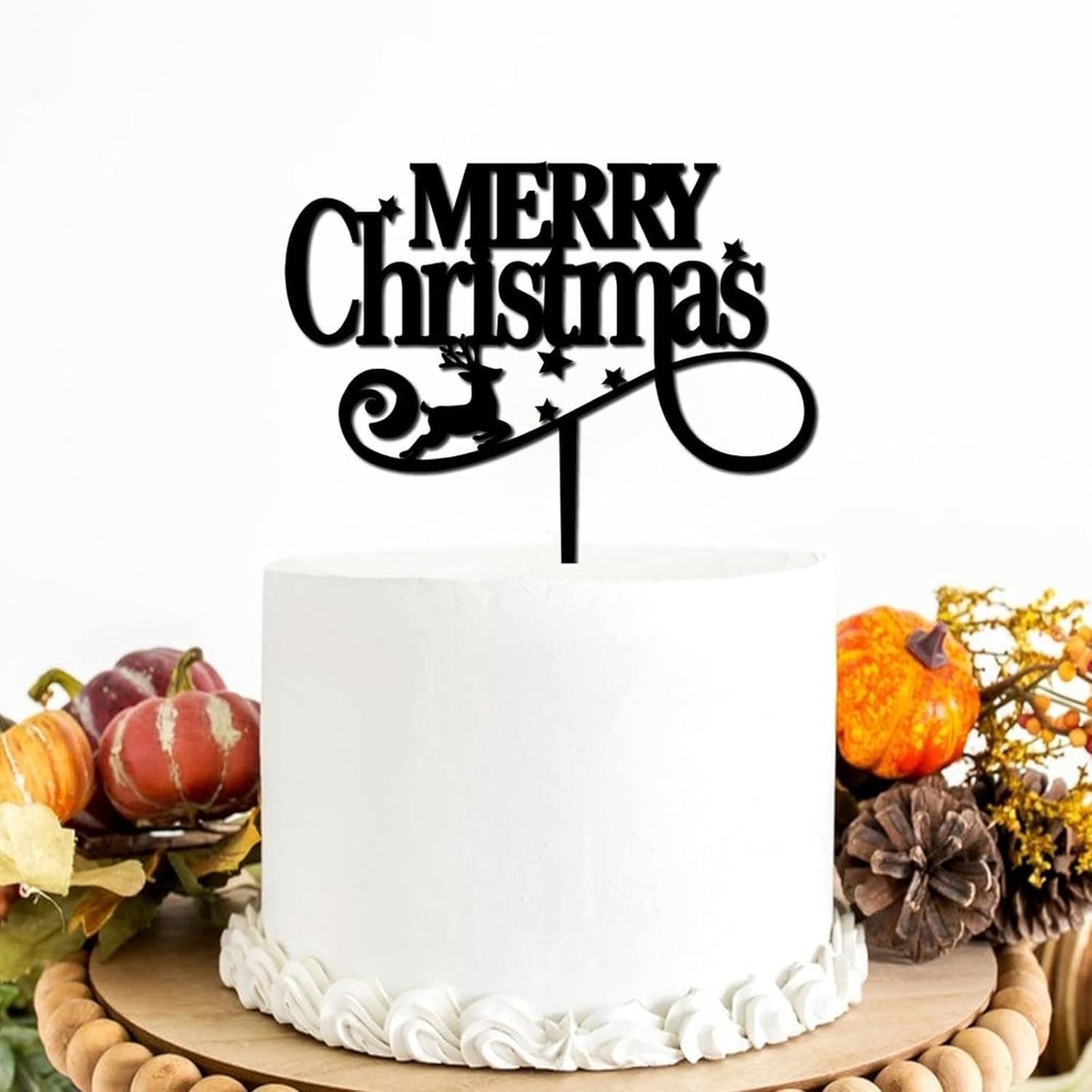 New Arrival Custom Acrylic Merry Christmas Cake Toppers Assorted Colors & Sizes for Creative Cake Decorating Supplies