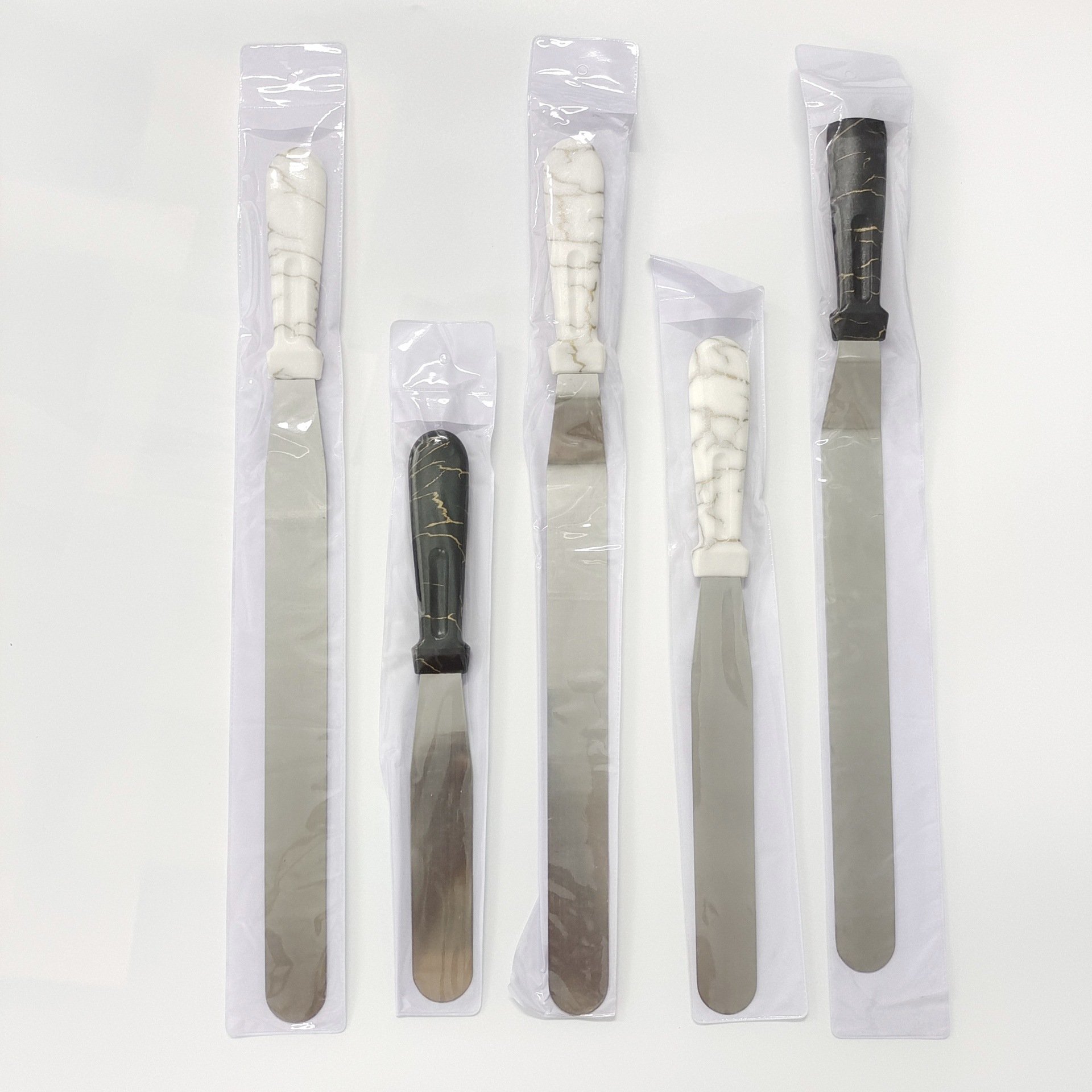 New Cake Decorating Tools Gold Angled Mini Stainless Steel Icing Spatula Cake Knife Set 6/8/10/12 Inches Baking Tool