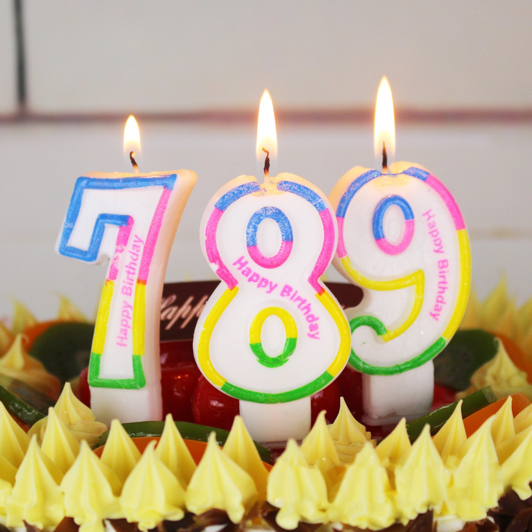 Colorful birthday number candle cake decoration birthday party supplies paraffin wax lucky candles