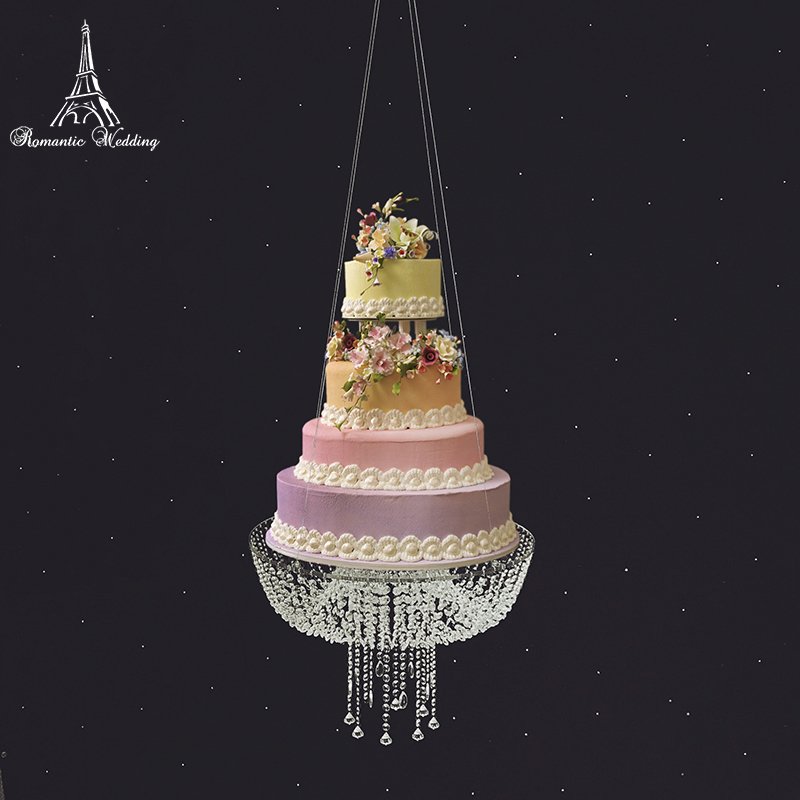 18 inch / 23.6 inch Acrylic hanging cake stand romantic wedding birthday party cake stand set for dessert table