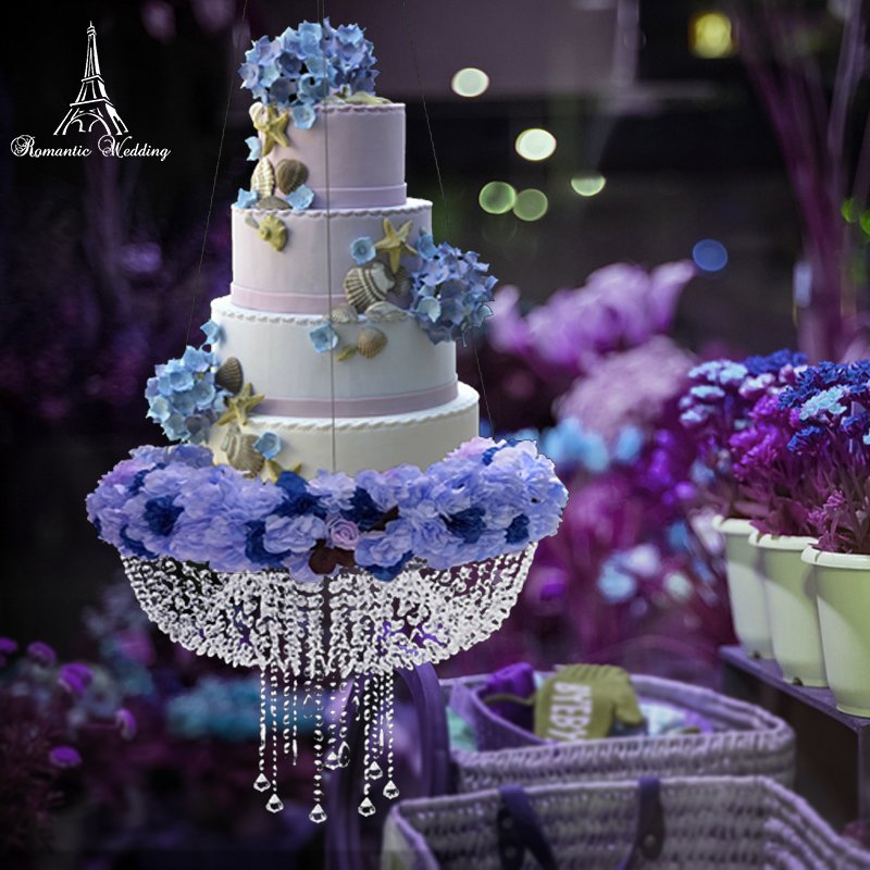 18 inch / 23.6 inch Acrylic hanging cake stand romantic wedding birthday party cake stand set for dessert table