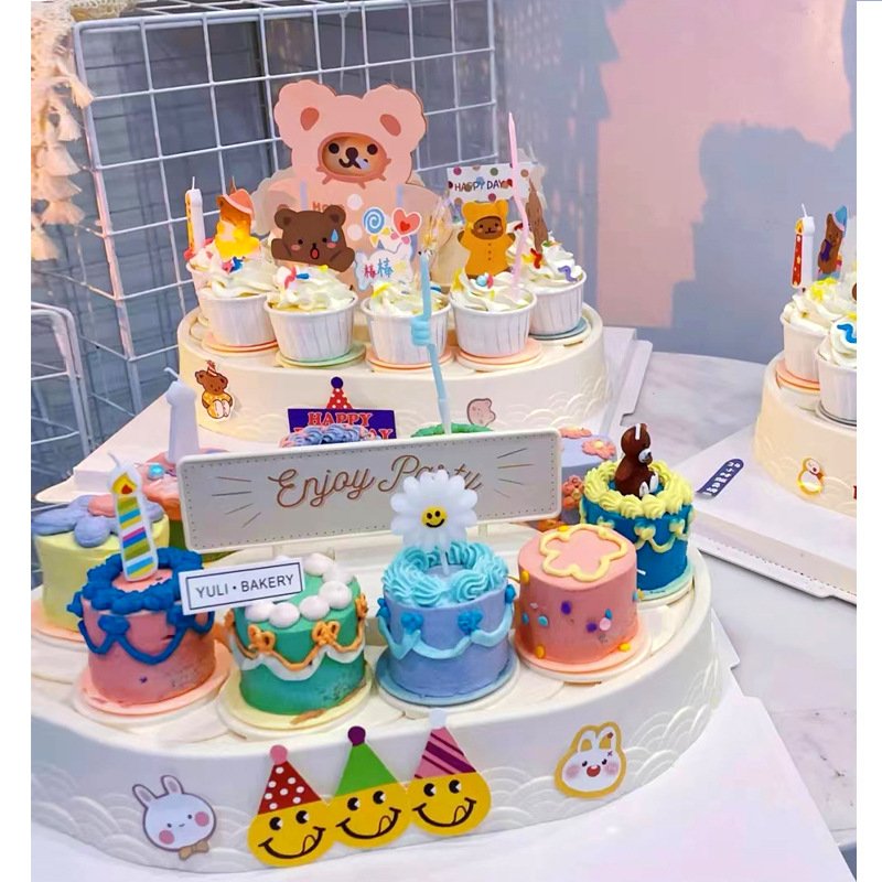 Automatic Rotary Cake and Sushi Dessert Machine with Birthday Baking Tray Rack for Party Cake Display and Decorations