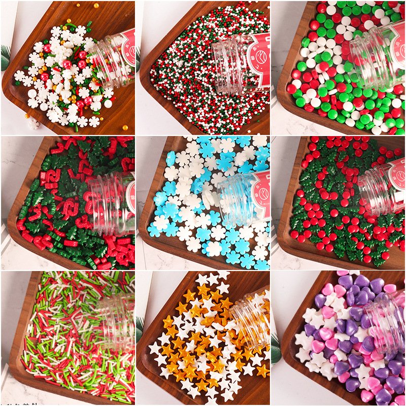 New hot selling creative decoration gadgets for wedding babyshower birthday party eyes sugar white colorful candy cake sprinkle