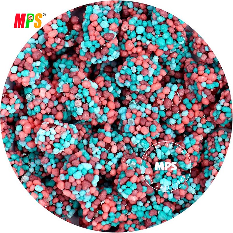 Newest Halal Sour Flavour Gummy Clusters Bulk Supplies of Fruit Taste Soft Chewy Drop-Shaped Sour Candy