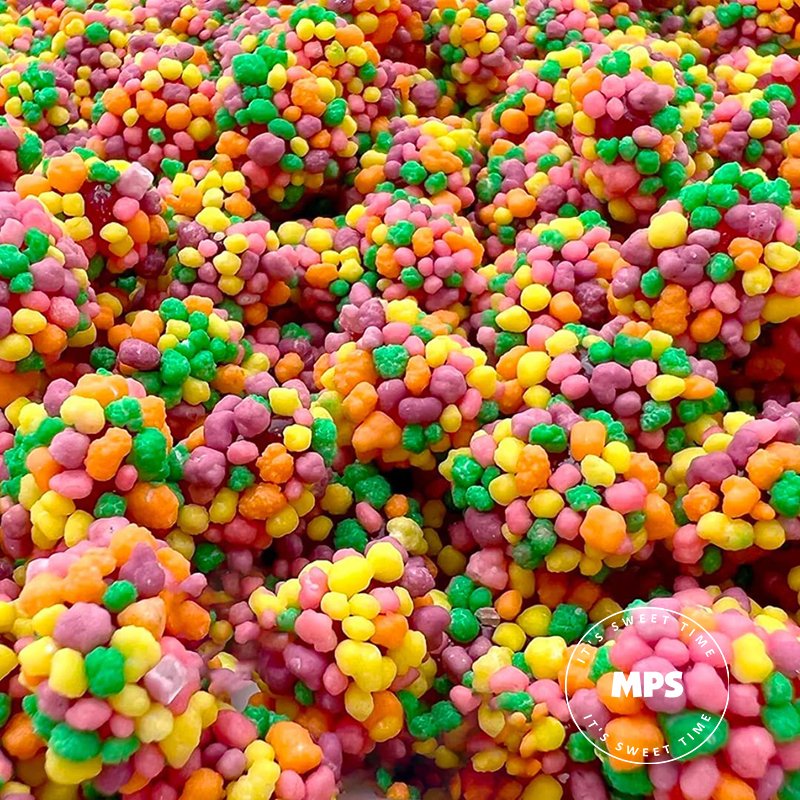 Newest Halal Sour Flavour Gummy Clusters Bulk Supplies of Fruit Taste Soft Chewy Drop-Shaped Sour Candy