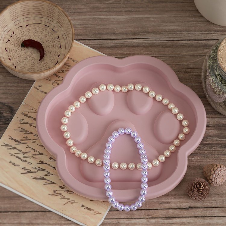 DIY Cat Claw Tray Coaster Silicone Mold Ashtray Plaster Resin Concrete Cement Mould Handicrafts Jewelry Storage Plate Home Decor