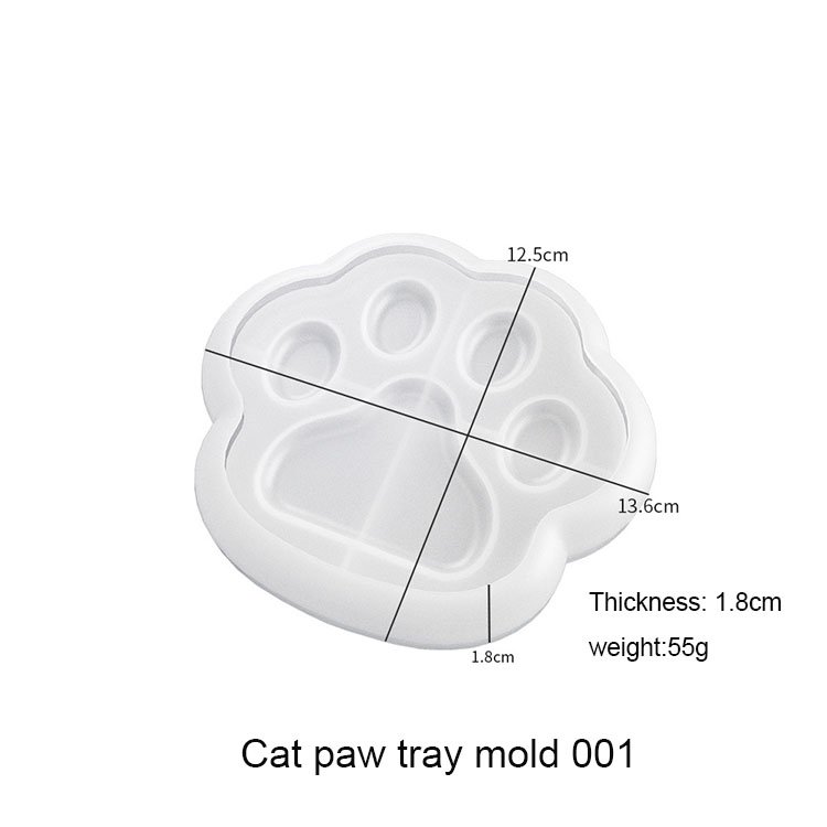 DIY Cat Claw Tray Coaster Silicone Mold Ashtray Plaster Resin Concrete Cement Mould Handicrafts Jewelry Storage Plate Home Decor