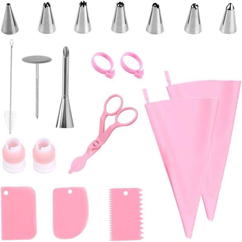 Multiple Selection of Cake Decorating Tip Set PP Converter Cream Scraper TPU Decorating Bag Handmade Kitchen DIY Baking Tools