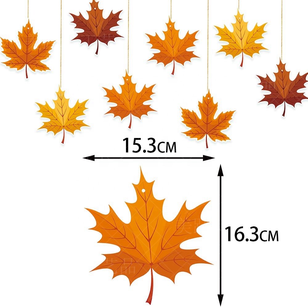 Hot Sale Thanksgiving Day Fall Hanging String Garlands Maple Leaf Garland Autumn Decorations for Home Kitchen Wall hanging sign